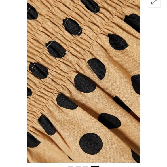 Faithfull The Brand Rianne Tie-detailed Polka-dot Linen Midi Dress - Picture 4 of 6